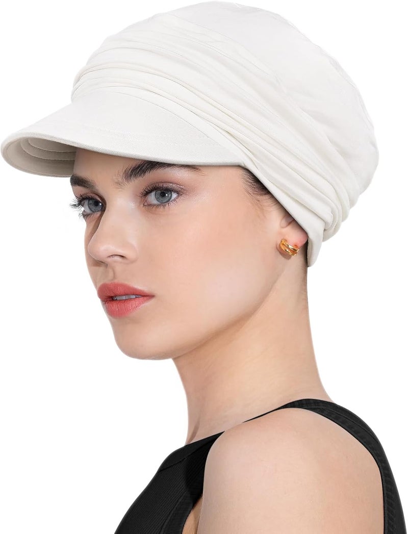Awefeel Chemo Headwear Viscose Newsboy Cap for Women Fall and Winter Hats - Image 3